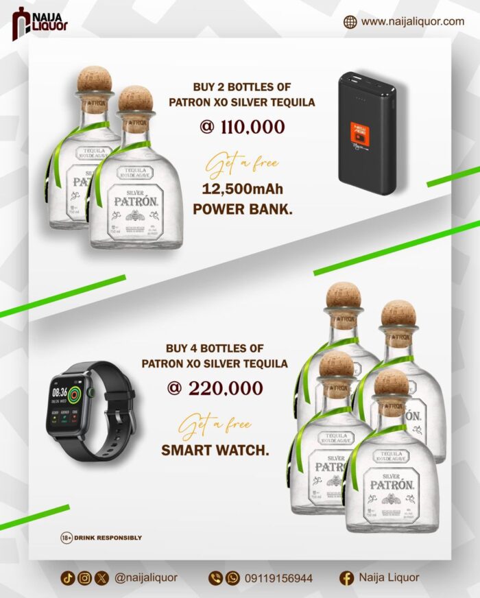 Patron XO Silver Tequila Exclusive Sales