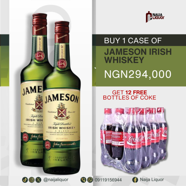 Buy 1 Case of Jameson Irish and Get 12 Free Bottles of Coke