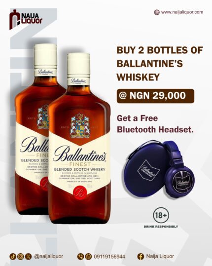 2 Bottles of Ballantines