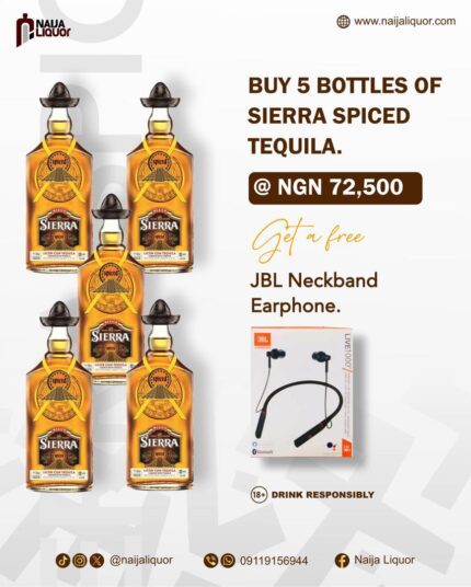 Buy 5 bottles of Sierra Spiced Tequila