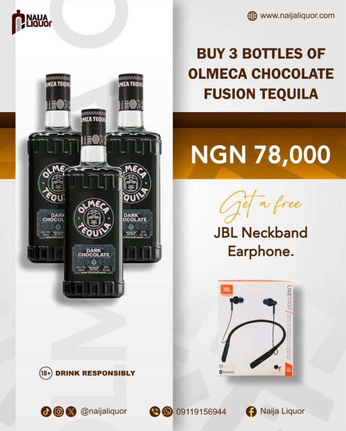 Buy 3 bottles of Olmeca Chocolate Fusion Tequila