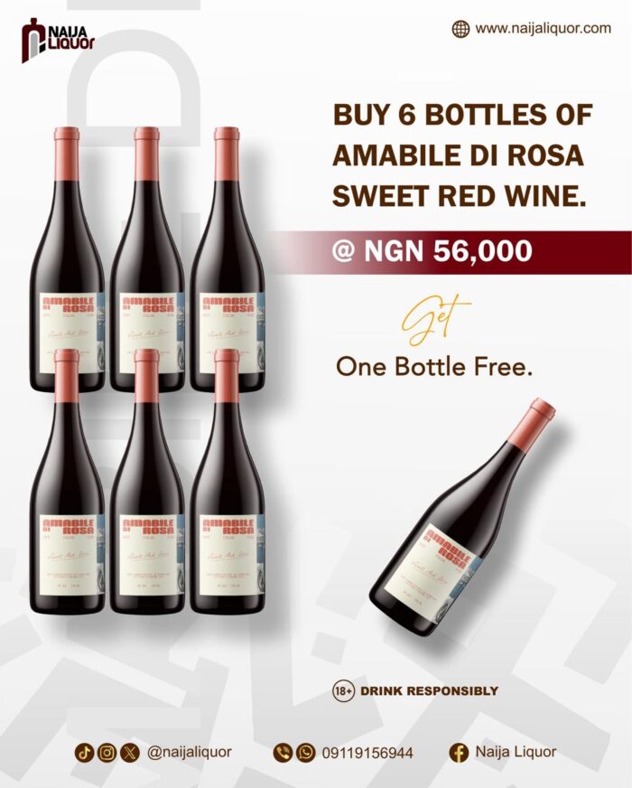 Buy 6 Bottles of Amabile Di Rosa Sweet Red Wine