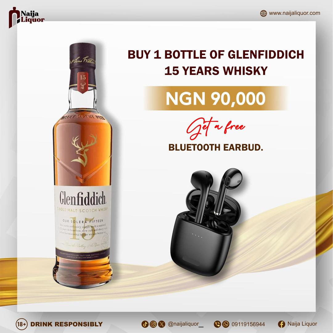 Buy 1 Bottle of Glenfiddich 15 Years Whiskey