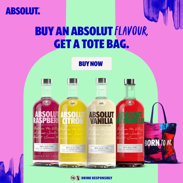 Buy an Absolut Flavour, get a Tote bag