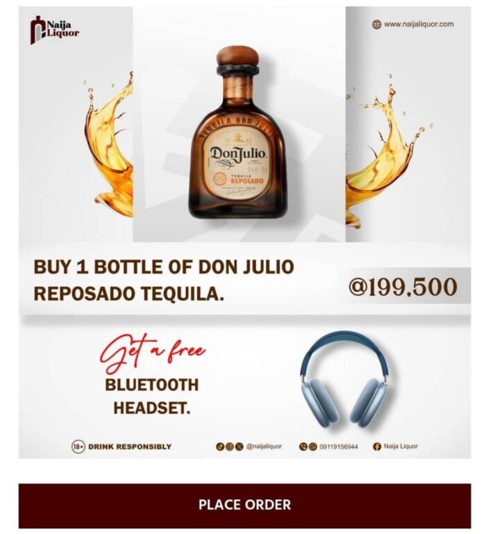 Buy 1 Bottle of Don Julio Reposado Tequila and get a free Bluetooth Headset