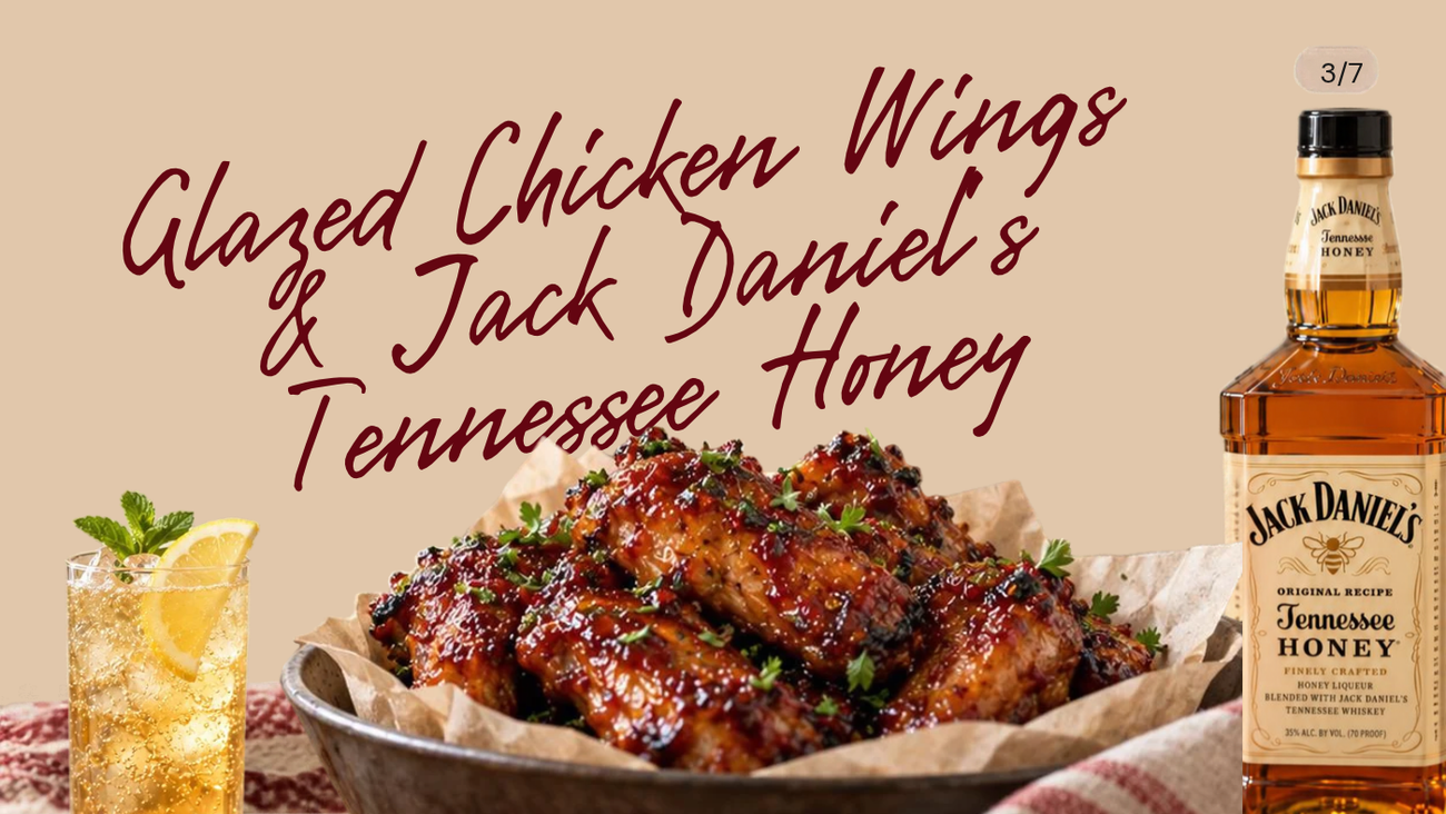 Jack Daniel’s Food x Cocktails: 7 Easy Whiskey Cocktail Recipes for Every Occasion | Naija Liquor Glazed Chicken Wings & Jack Daniel’s Tennessee Honey