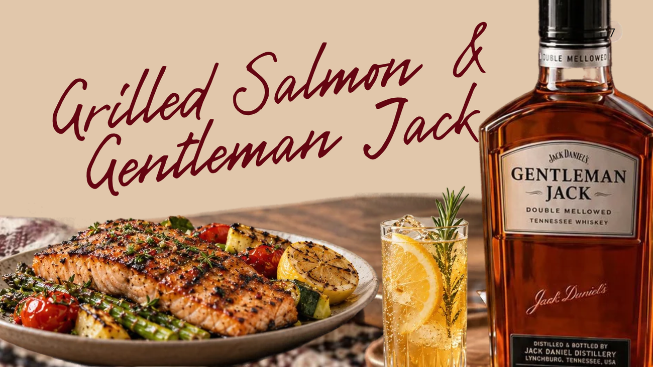 Jack Daniel’s Food x Cocktails: 7 Easy Whiskey Cocktail Recipes for Every Occasion | Naija Liquor Grilled Salmon & Gentleman Jack